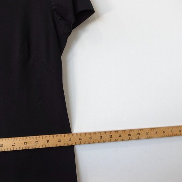 THEORY Dress 4 Black Mini Sheath Fitted Classic Small Stretch Work USA $245 - Picture 6 of 16
